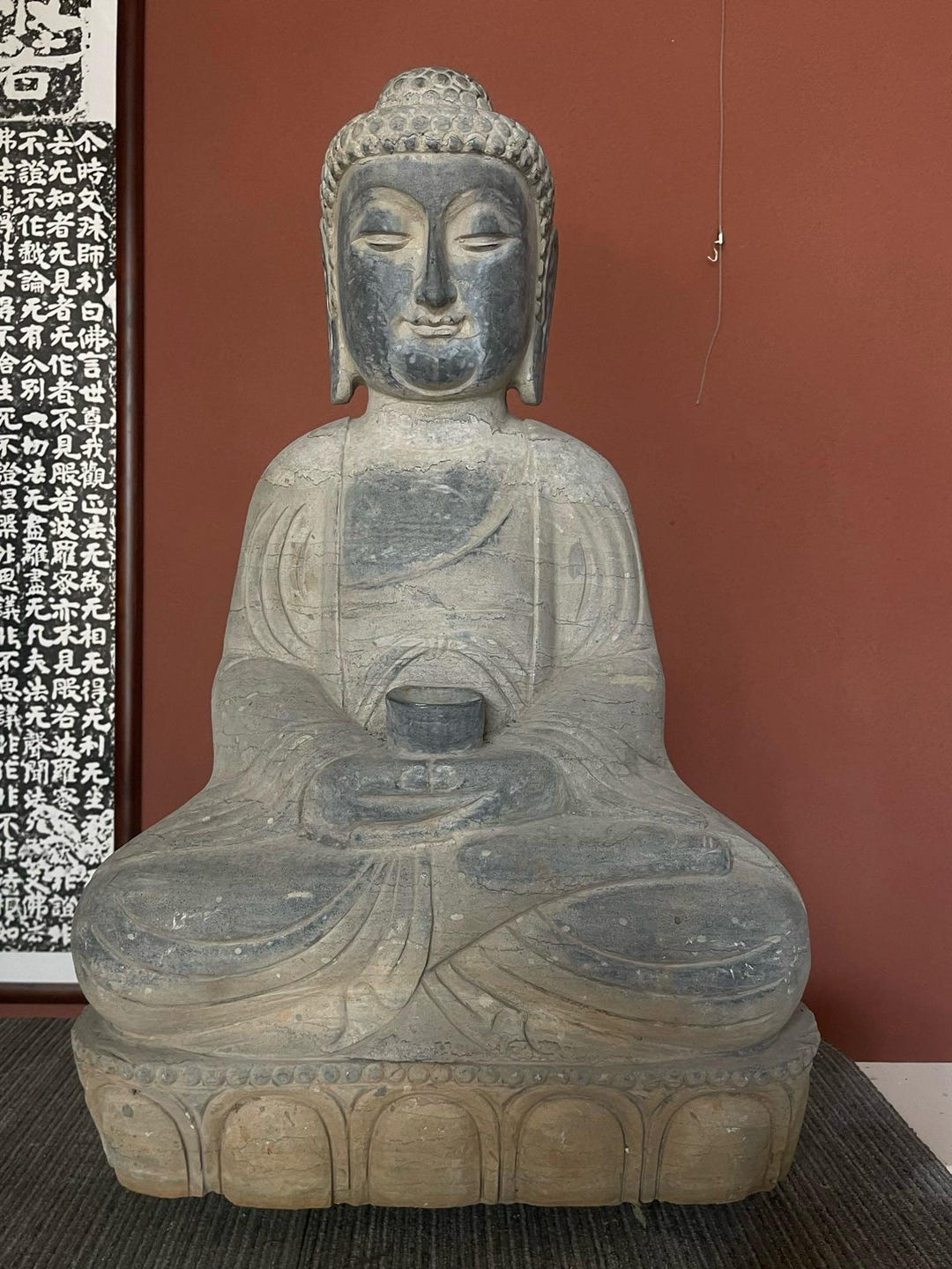 Chinese Antique Pure Hand-carved Large Exquisite Rare Bluestone ...