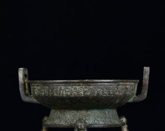 Exquisite bronze wall plate sculpture, handcrafted from Chinese antiques.