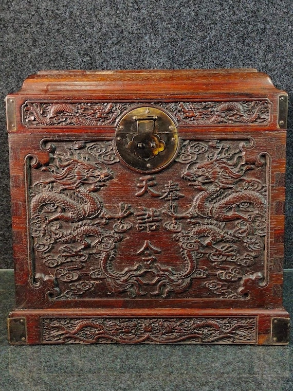 Chinese antique collection rosewood, handmade embo