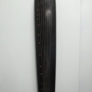 Chinese antique pure handmade exquisite rare wood body lacquerware inlaid with shells guqin musical instrument ornaments