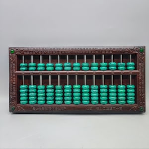 A rare and exquisite handmade Chinese antique abacus figurine for attracting wealth and fortune