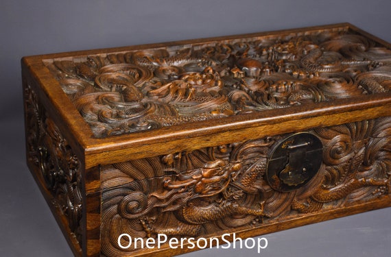 Chinese Antique Hand Carved Large Exquisite Rare … - image 8