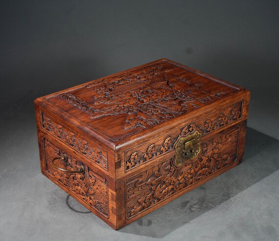 Chinese Antique Hand Carved Exquisite Rare Rosewo… - image 7