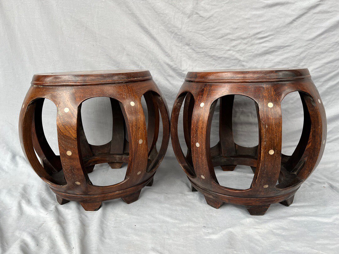 A Pair of Chinese Antique Hand-carved Exquisite Rare