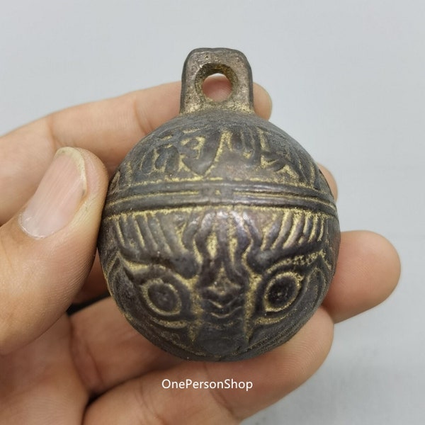 Exquisite and rare copper full pattern bell ornaments handcrafted by Chinese antique collection