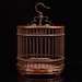 Chinese antique birdcage woodwork handmade inlaid gemstone birdcage 