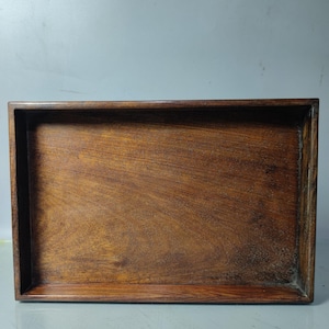Chinese antique pure hand-carved exquisite rare rosewood starry tea tray ornaments