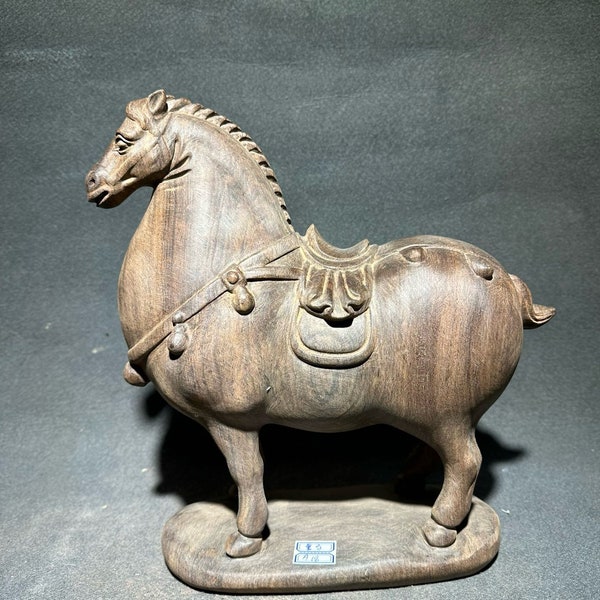 Chinese antique collection exquisite and rare rosewood Tang horse statue ornaments