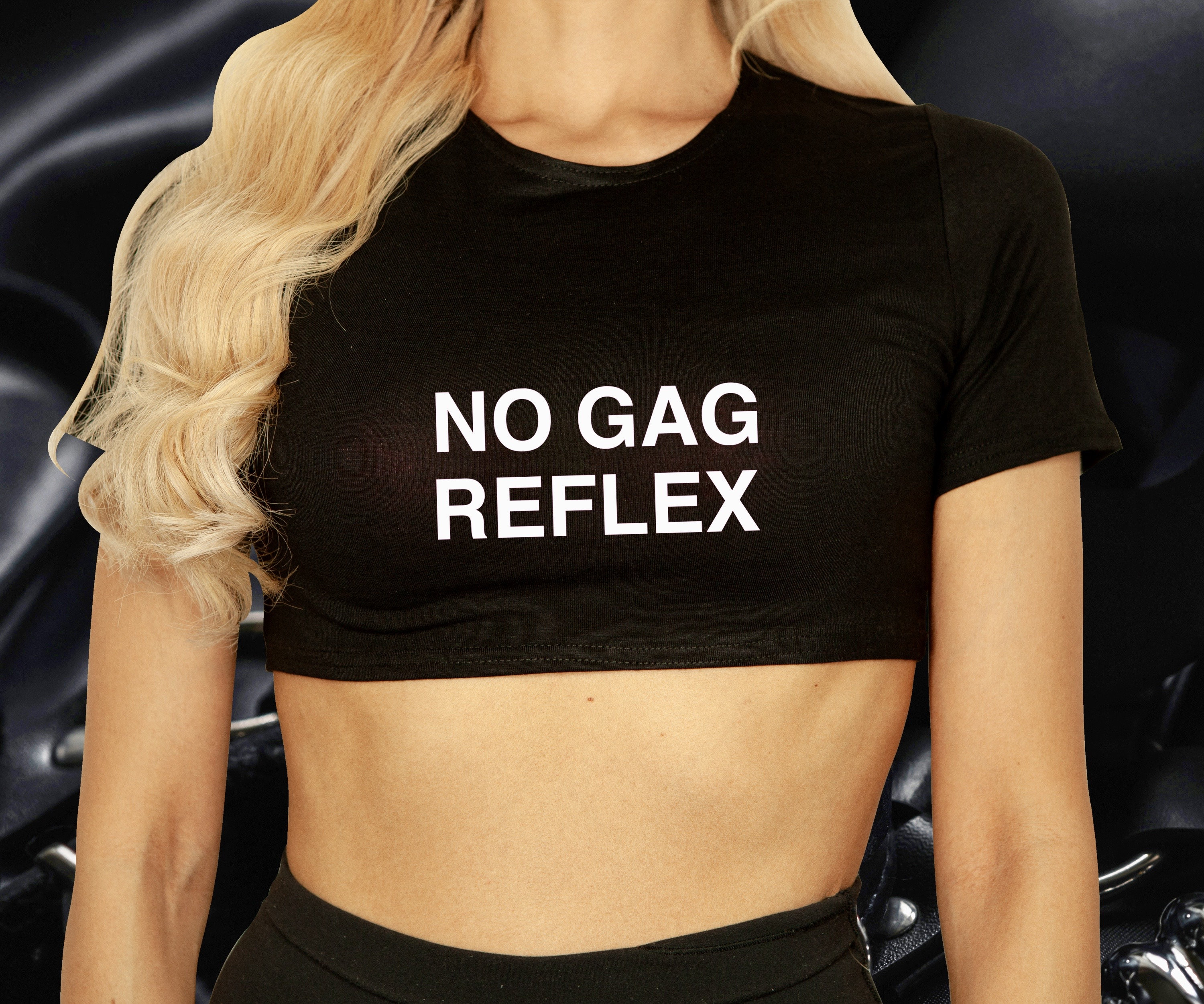 No Gag Reflex Crop Top Slut DDLG Clothing BDSM Bimbo.