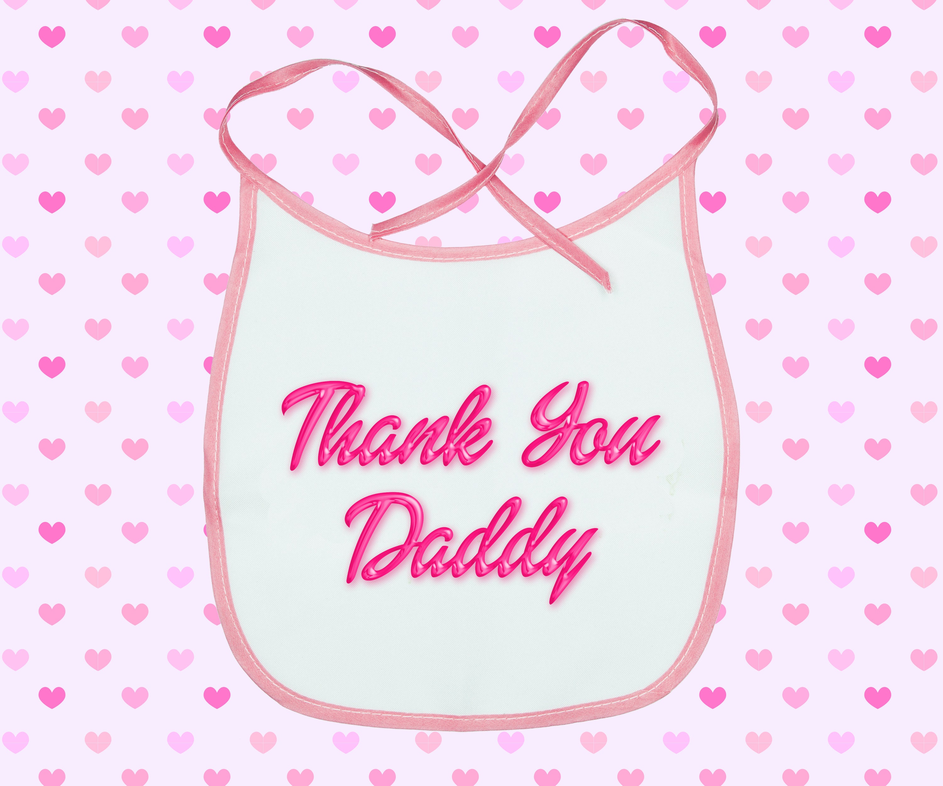 Thank You Daddy Bib Adult Bib Ddlg Clothing Bdsm Clothing Sex Cute Girl Doll Bimbo Sissy Etsy