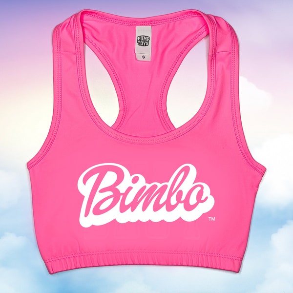 Bimbo Crop Top - T shirt - Sport Bra - fancy dress - rude print - Kawaii - Princess top - Cute - Sexy Clothing