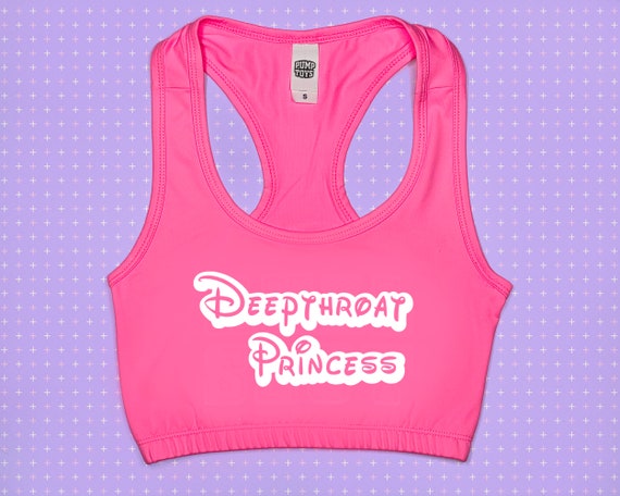 Princess Crop Top Sports Bra Deepthroat Design DDLG Clothing BDSM