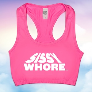 Sissy Whore- Soutien-gorge de sport - Sexy - Vêtements DDLG - BDSM - Fétichisme - Bimbo - Poupée - Kawaii - Costume de princesse - Mignon - Vêtements pour adultes