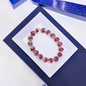 Pyramid red Super seven bracelet | lepidocrocite | lepidochrosite | 12.5mm | super 7