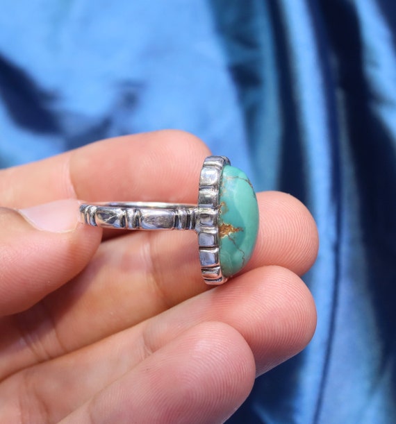 Authentic Antique turquoise ring with 925 silver … - image 3