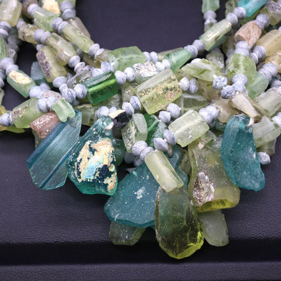 Antique Roman Glass Bead Strand, Afghanistan (42-… - image 3