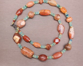 1 of Gorgeous ancient carnelian agate Necklace | antique | old vintage beads