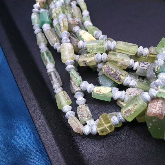 Antique Roman Glass Bead Strand, Afghanistan (42-… - image 8