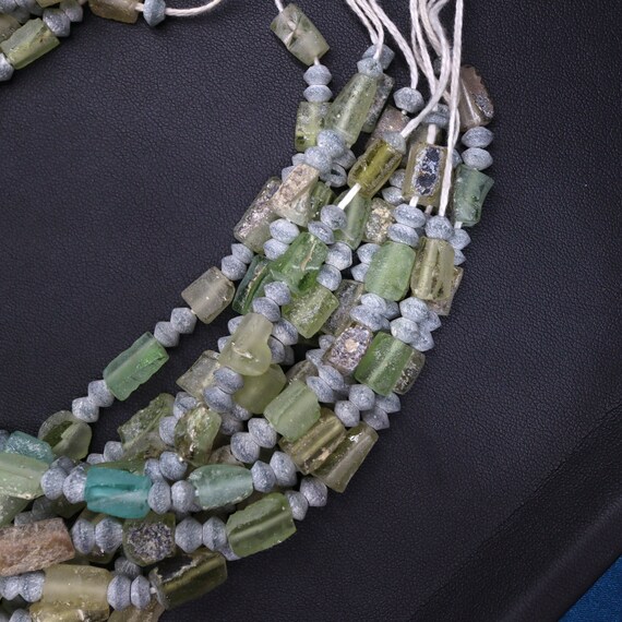Antique Roman Glass Bead Strand, Afghanistan (42-… - image 5