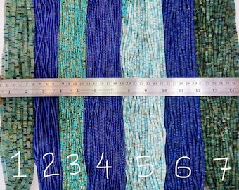 Lapis lazuli, Turquoise, Roman glass (1 strand) | Handmade beads Strings for designing necklaces | Afghan jewelry | string length= 38-40cm