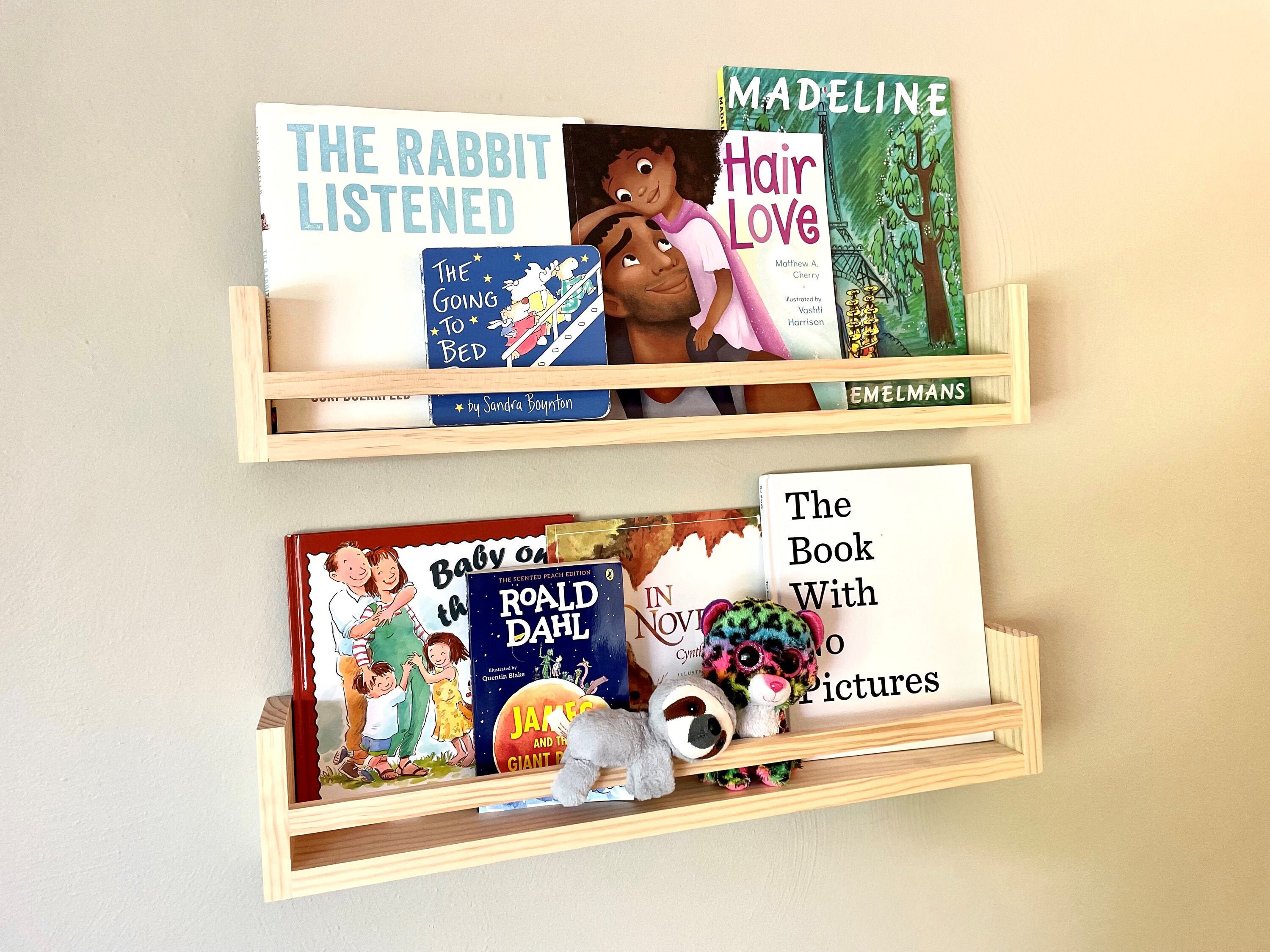 floating nursery bookshelf