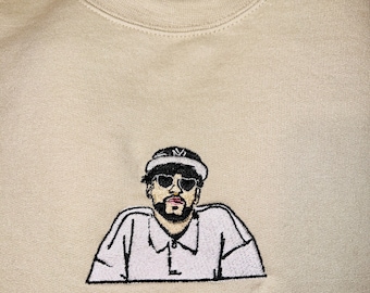 Bad Bunny Embroidered Sweatshirt: Unisex Fan Merch