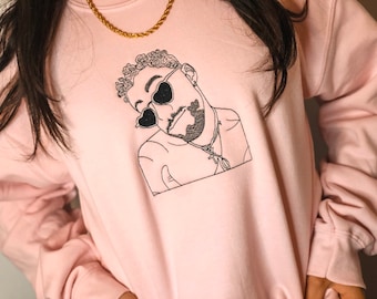 Bad Bunny Embroidered Sweatshirt: Unisex Cotton-Blend Sweater