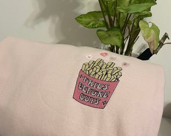 Fries before guys-valentines sweater-cute sweater-for her sweater