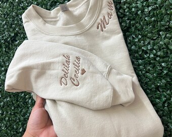 Custom Flower Sweater-Personalized Sweater-Flower font sweater