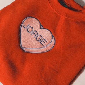 Candy Heart Embroidery Sweatshirt