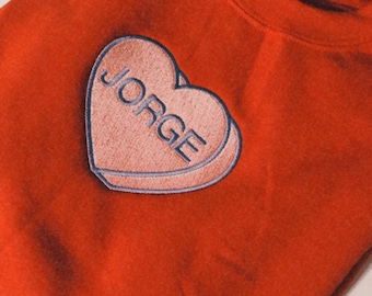 Candy Heart Embroidery Sweatshirt