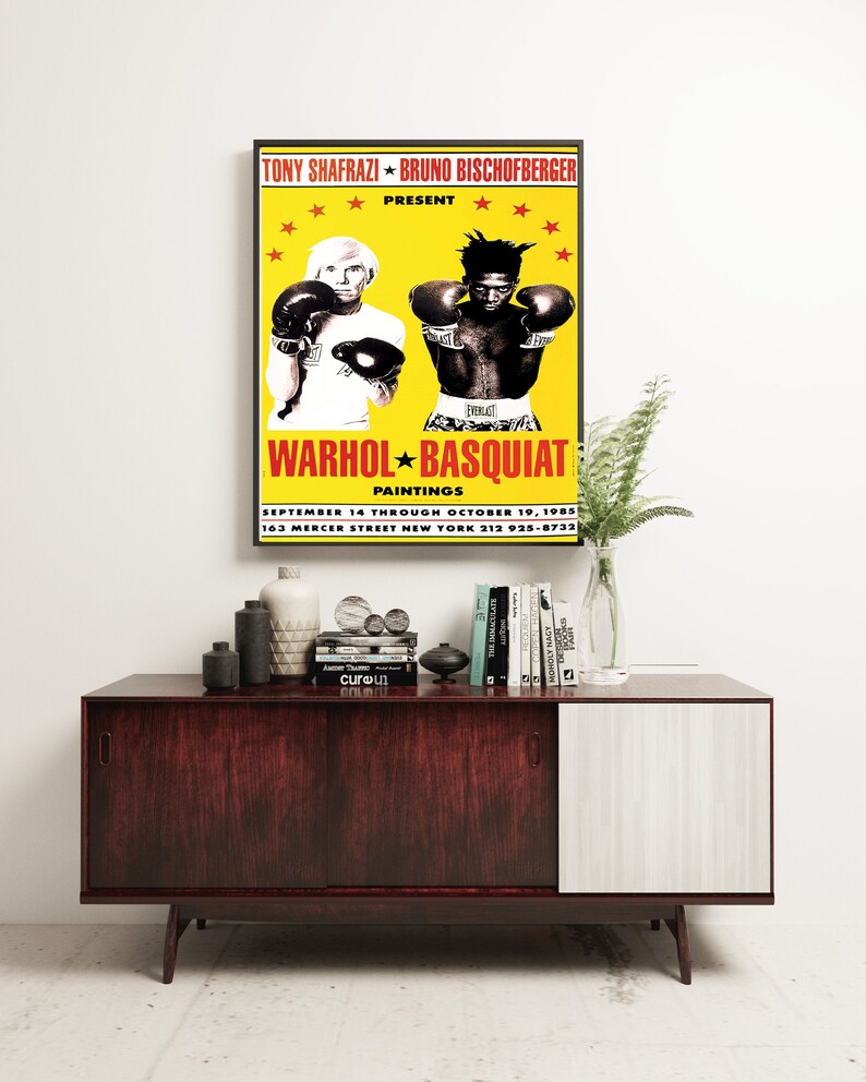 Details about / Warhol Basquiat Art Exhibition Poster Vintage Print Jean-Michel Poster