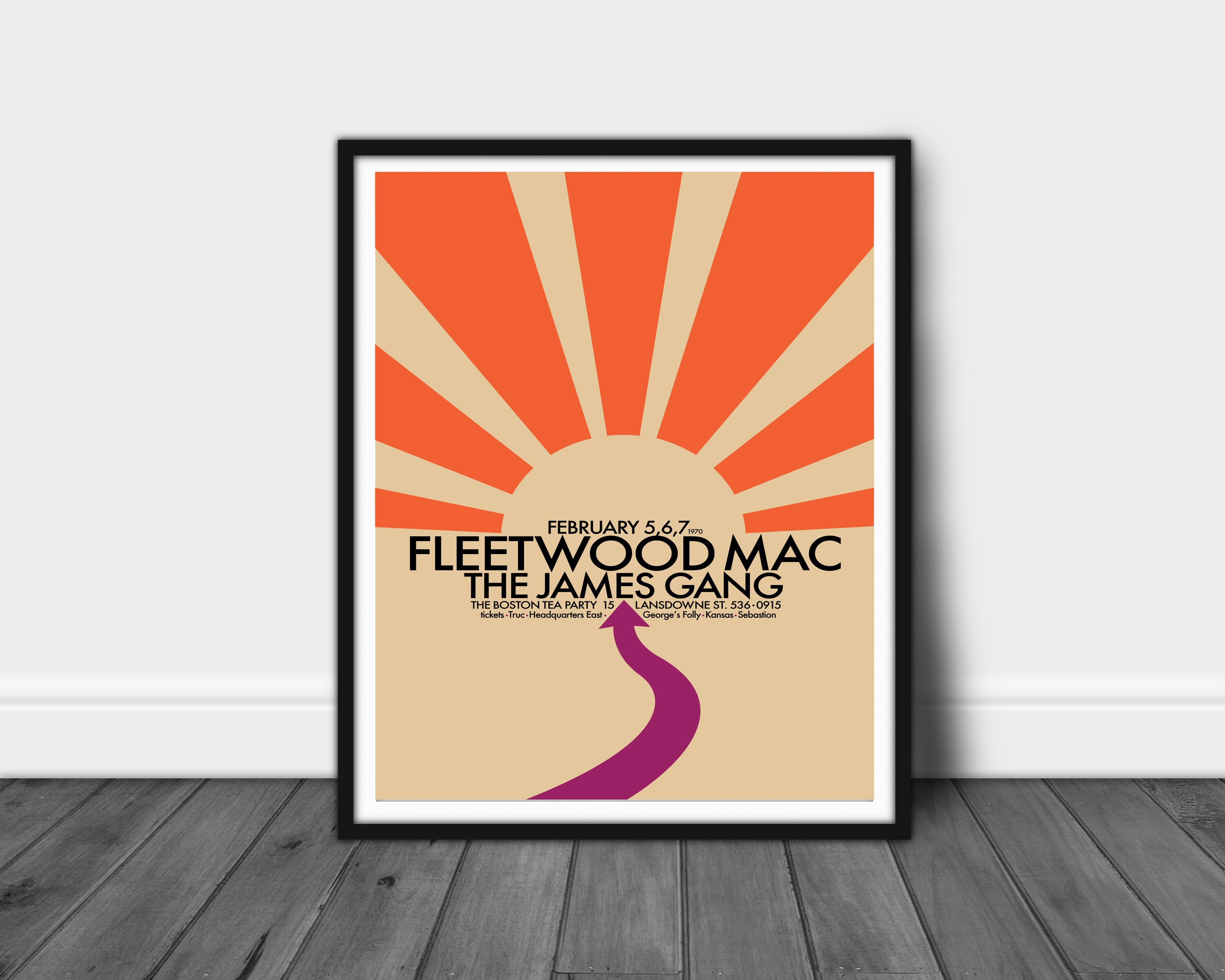 Fleetwood Mac Poster Vintage Music Poster Rock Poster Etsy