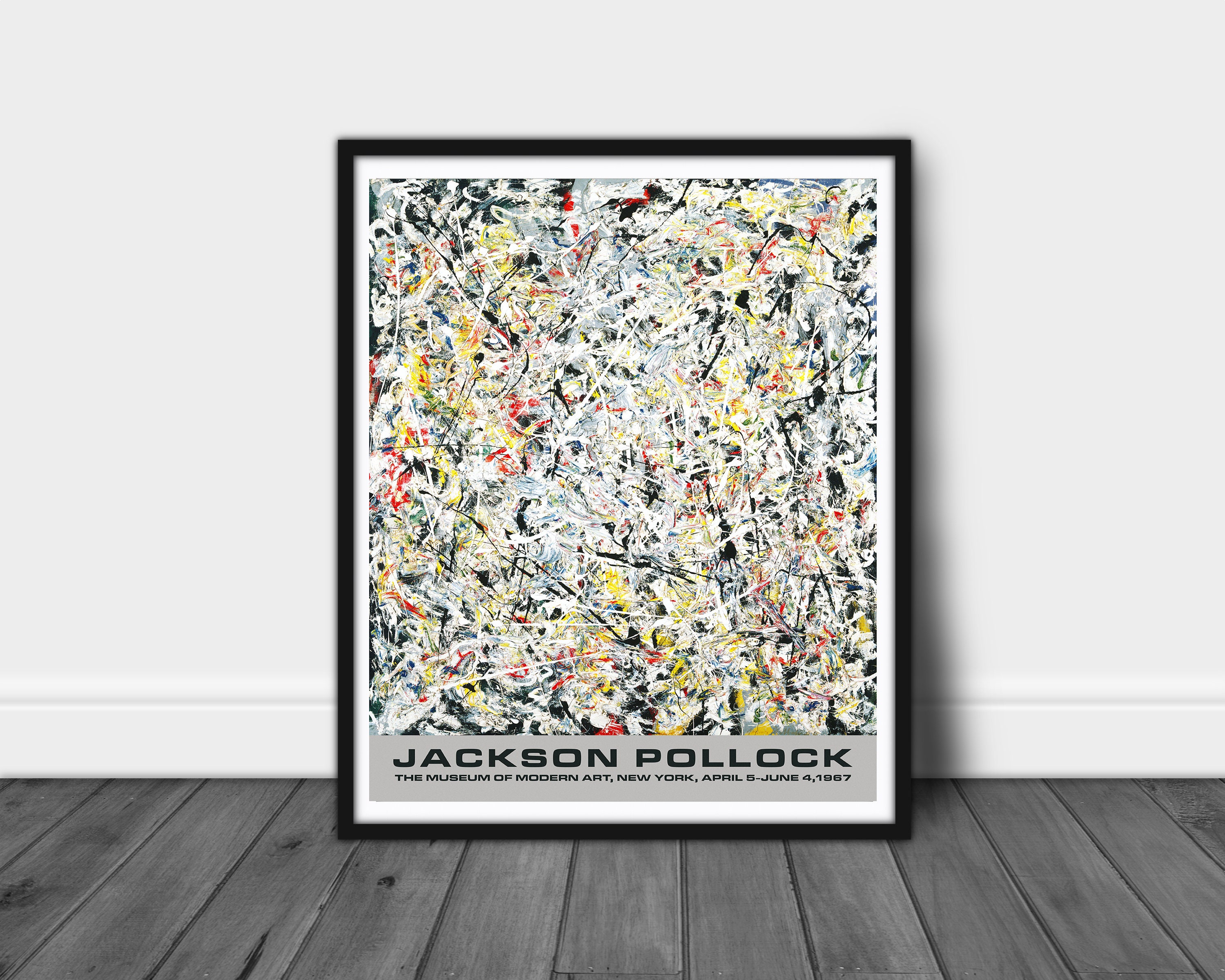 Jackson Pollock Exhibition Poster Pollock Poster Jackson Etsy