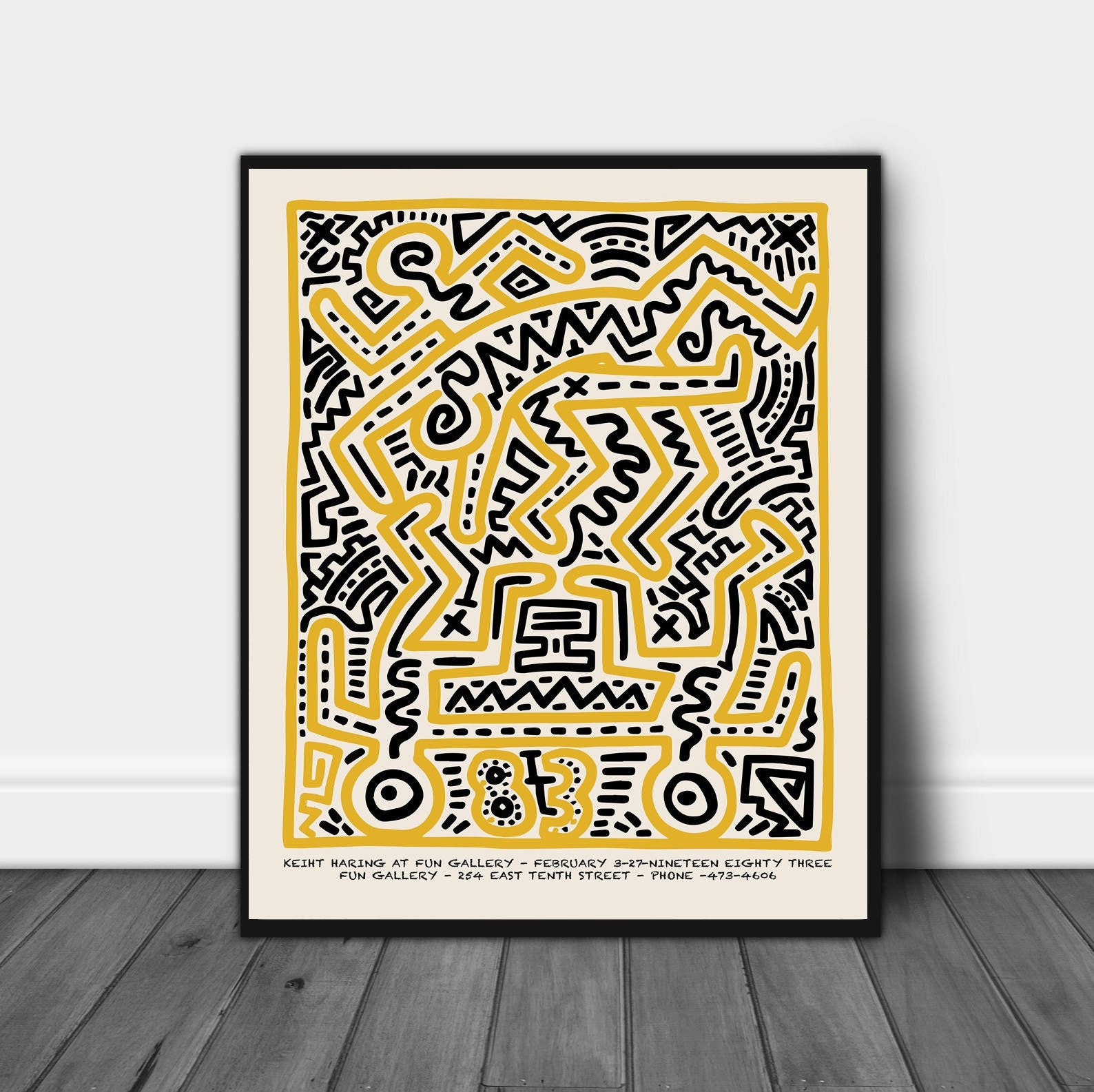Keith Haring Exhibition Poster Keith Haring Poster Keith Etsy