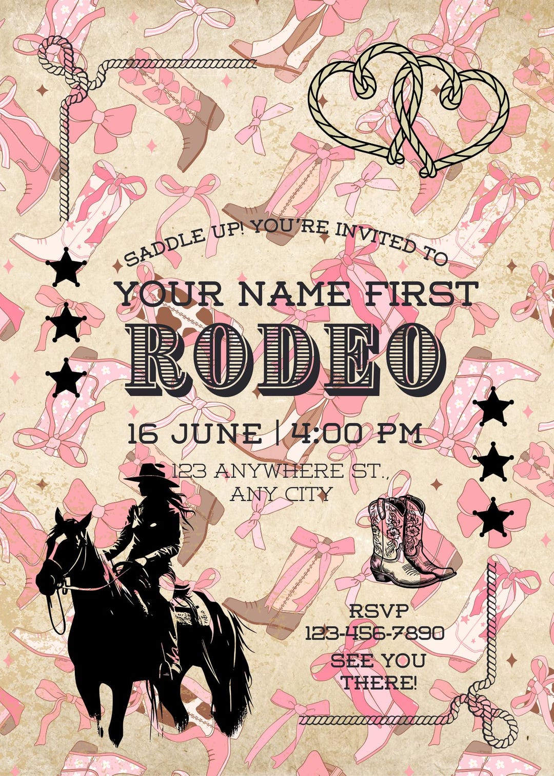 First Rodeo Invitation - Etsy