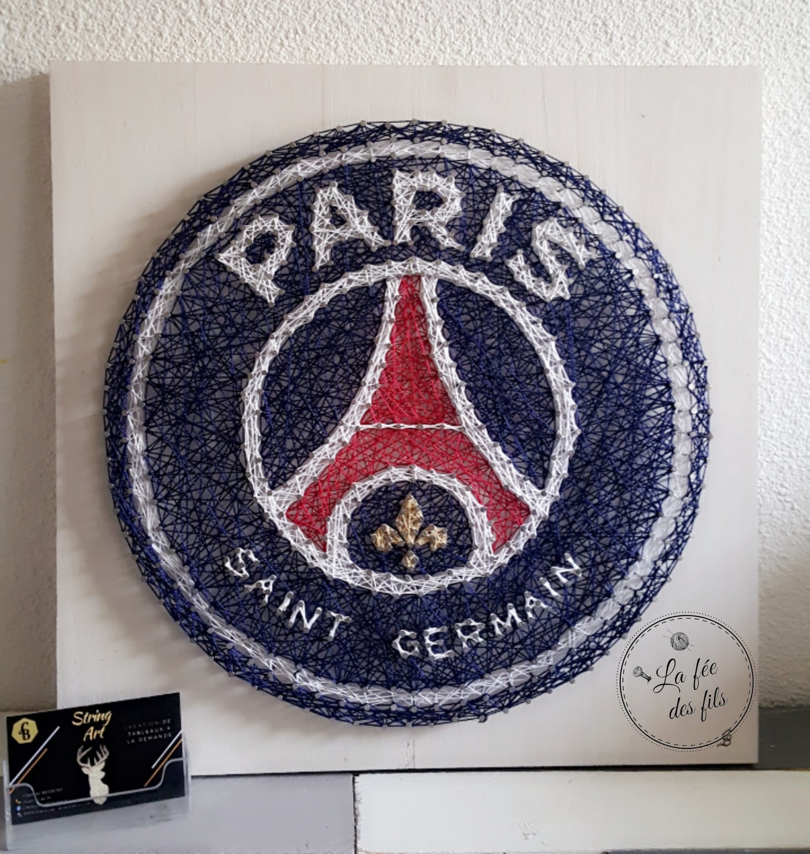 Art string painting PARIS Saint Germain Etsy