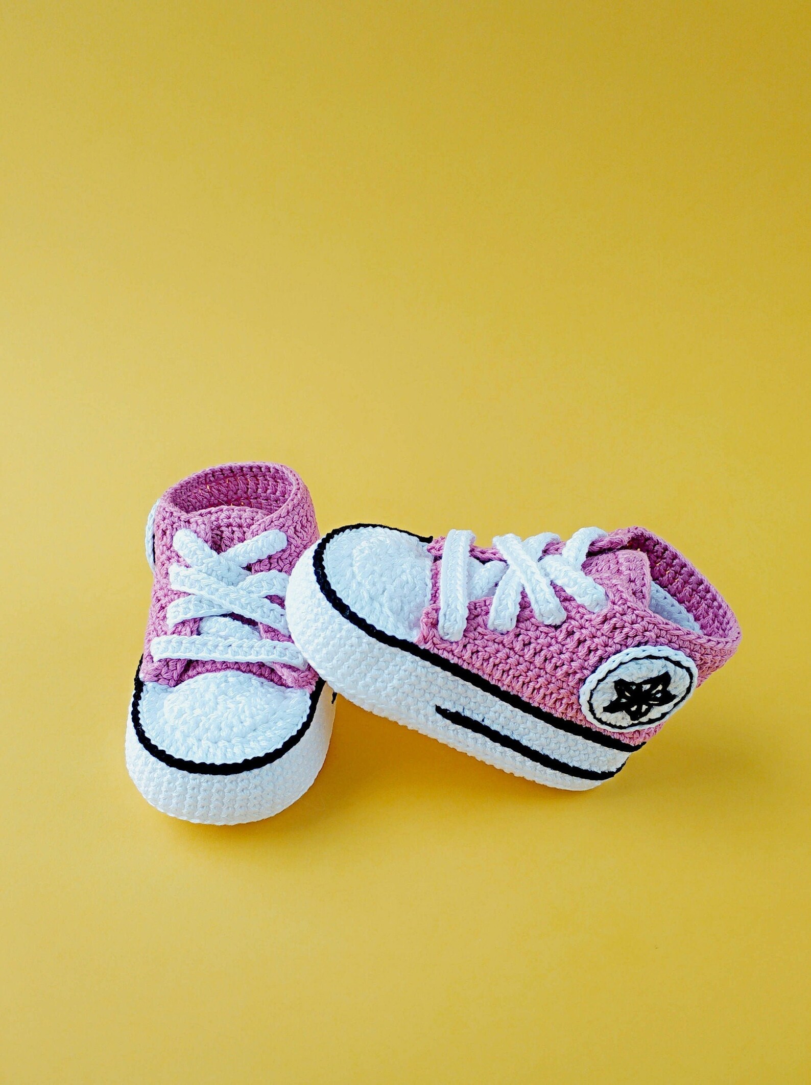 Crochet Baby Shoes Baby Converse Baby Girl Sneakers Newborn Etsy