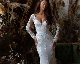 mermaid wedding dress sleeves