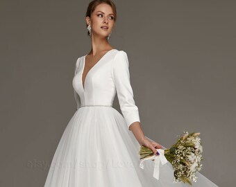 etsy short wedding dress