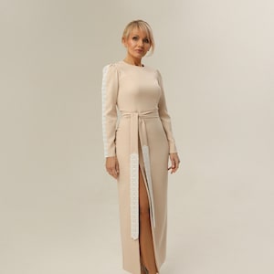 Mother of the bride dress, Wedding guest dress,Long sleeve formal dress, Mother of the bride dress boho, Bridesmaid dress