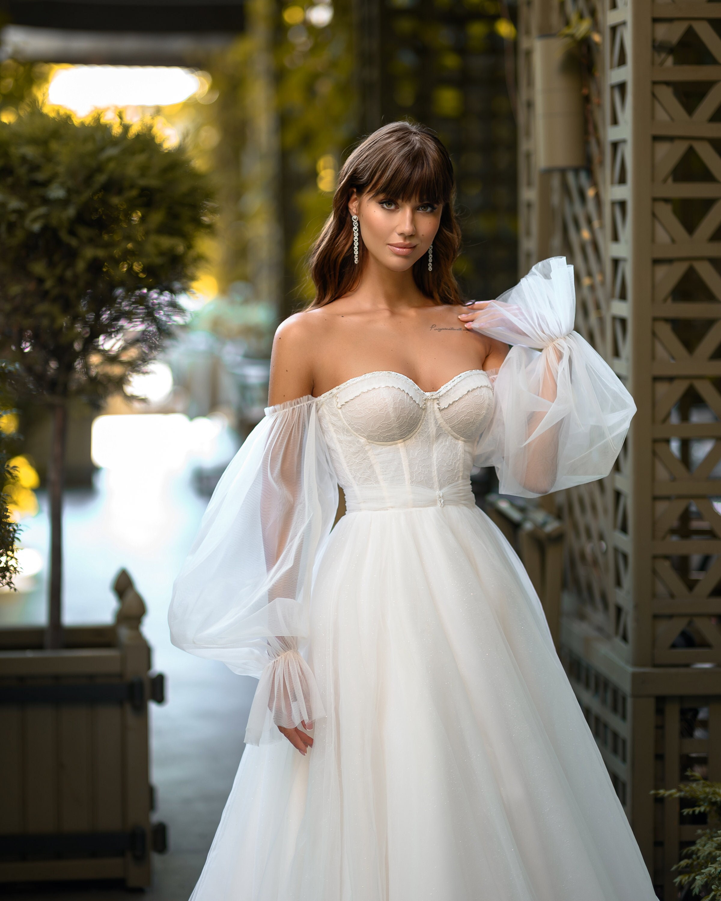 Boho Wedding Dress Tulle Simple Wedding Dressbohemian - Etsy