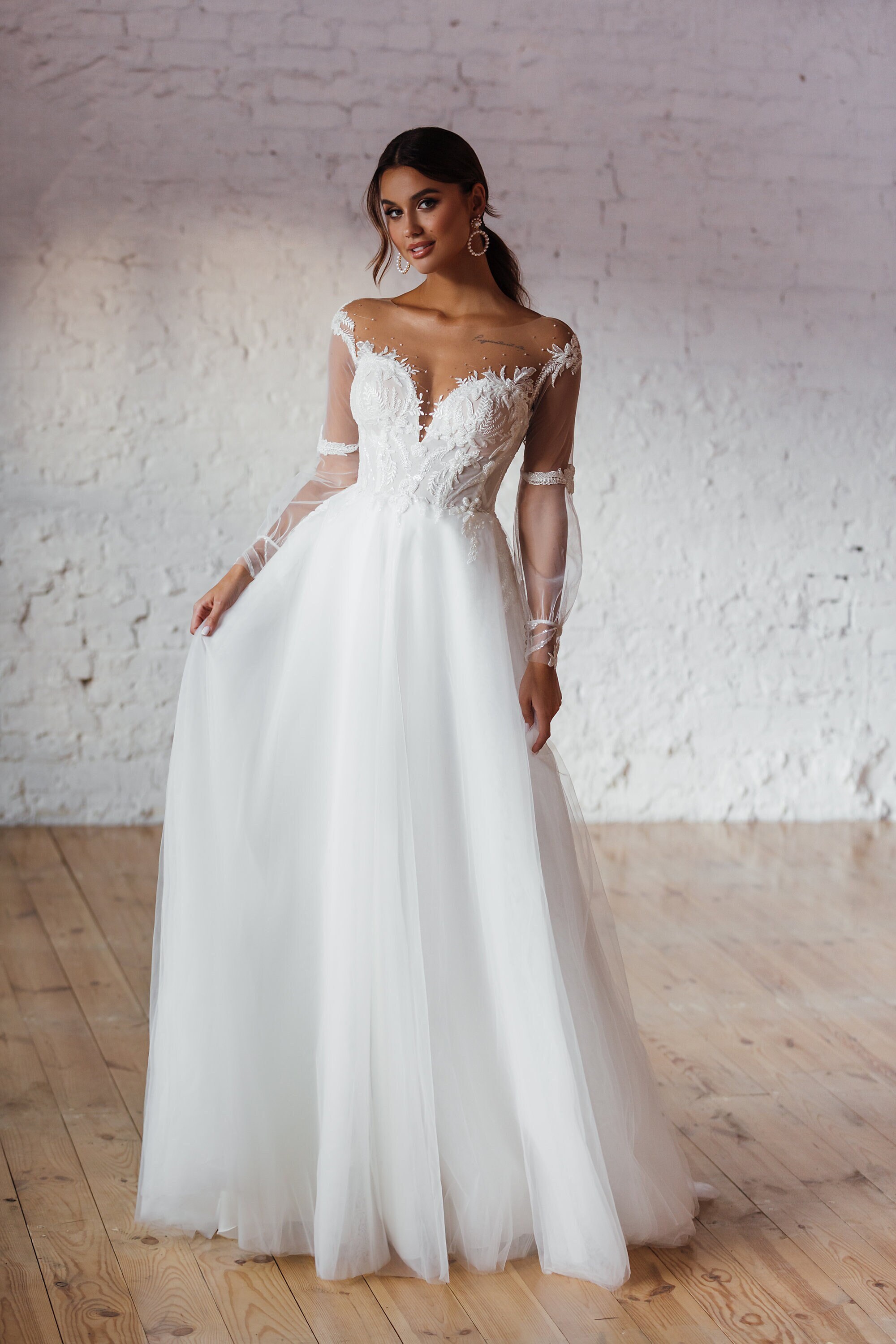 A line lace wedding dress new arrivals