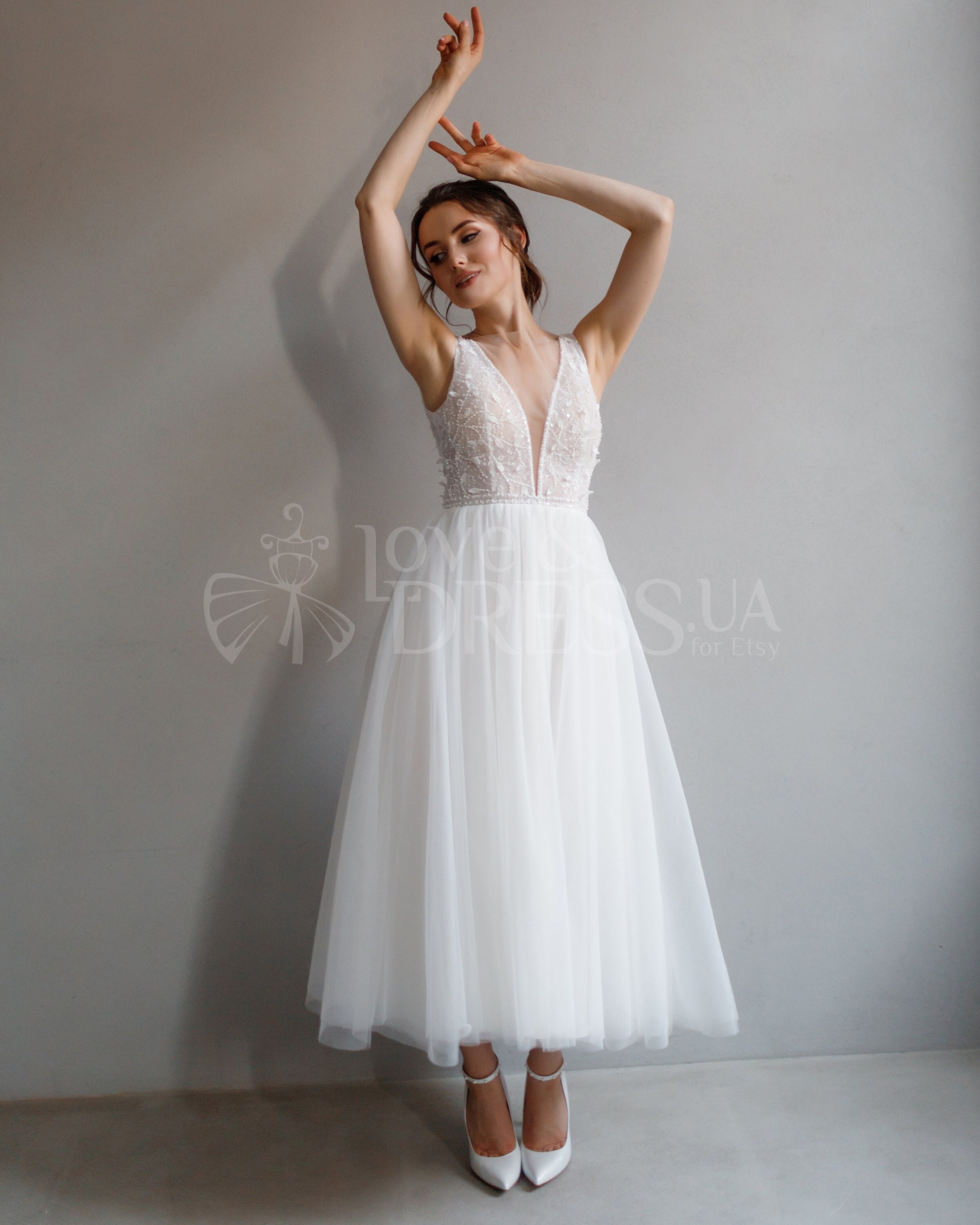 Dresses For Older Brides Knee Length Wedding Dress To Cocktail Dress Short  Wedding Dress With Lace