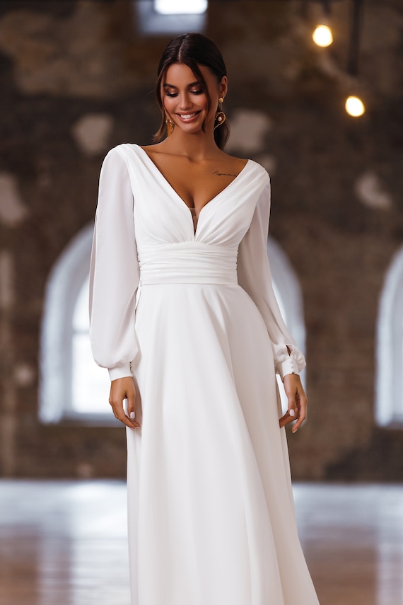 simple boho wedding dress