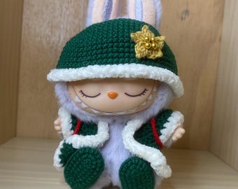 Labubu Christmas Outfit with Mini Bag Crochet