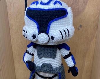 Captain Rex Stormtrooper Star Wars Crochet Plush Figure
