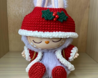 Labubu Christmas Outfit with Mini Bag Crochet
