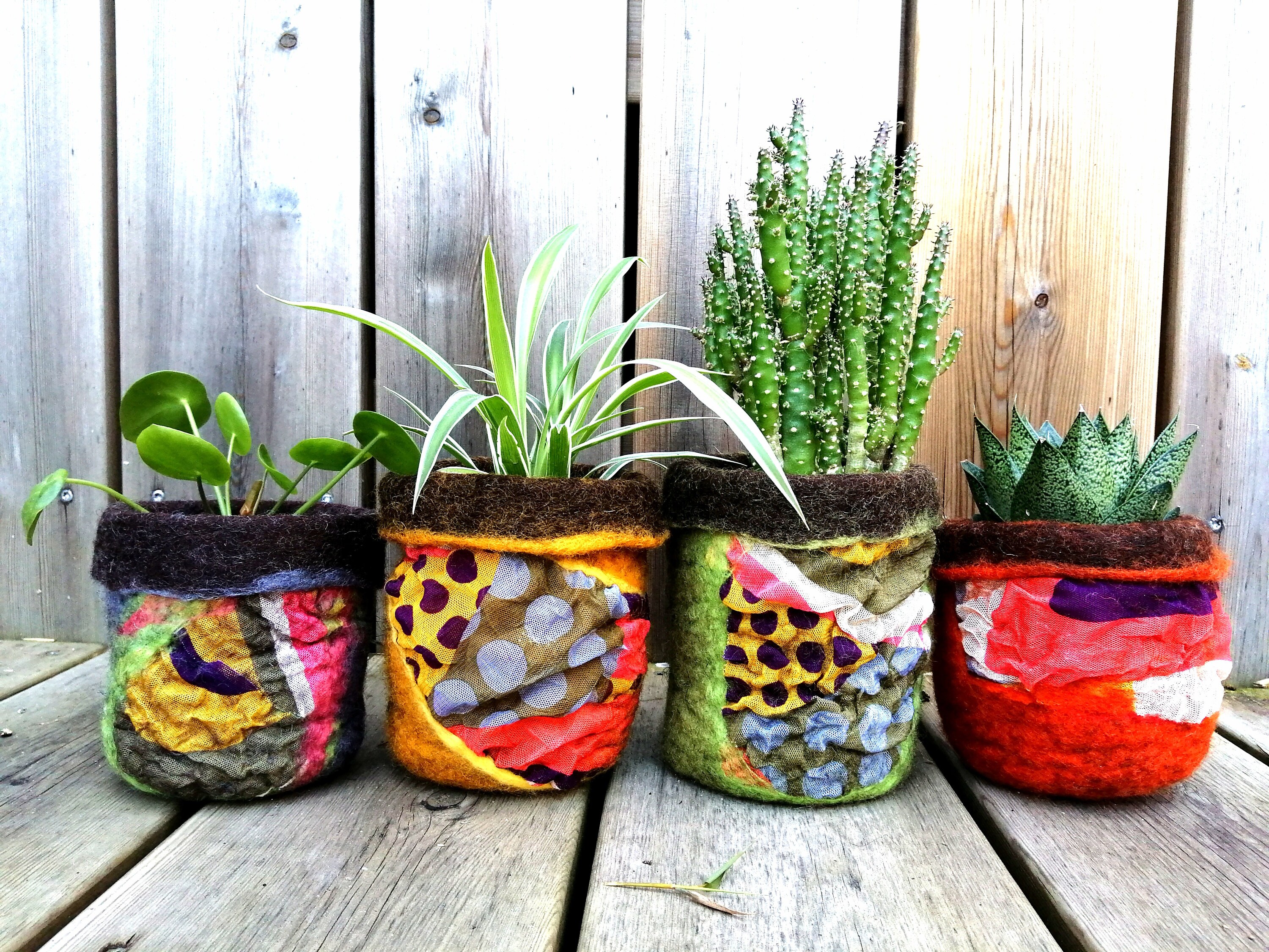 Cache Pot Deco en Laine Feutrée