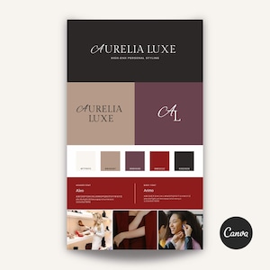Luxury Branding Kit for Small Businesses – Customizable Logo, Canva Template, Premium Sophisticated Brand Identity